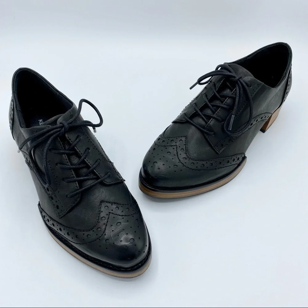 Kelsi Dagger Brooklyn Black Thorton Lace-Up Oxford Size 5.5
